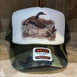 OTTO Camo Trucker Hat with Duck Design